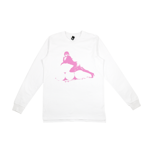 One Wish Long Sleeve (White / Hot Pink)